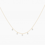 Persee - Danae Diamond Necklace 5 Diamonds Yellow Gold